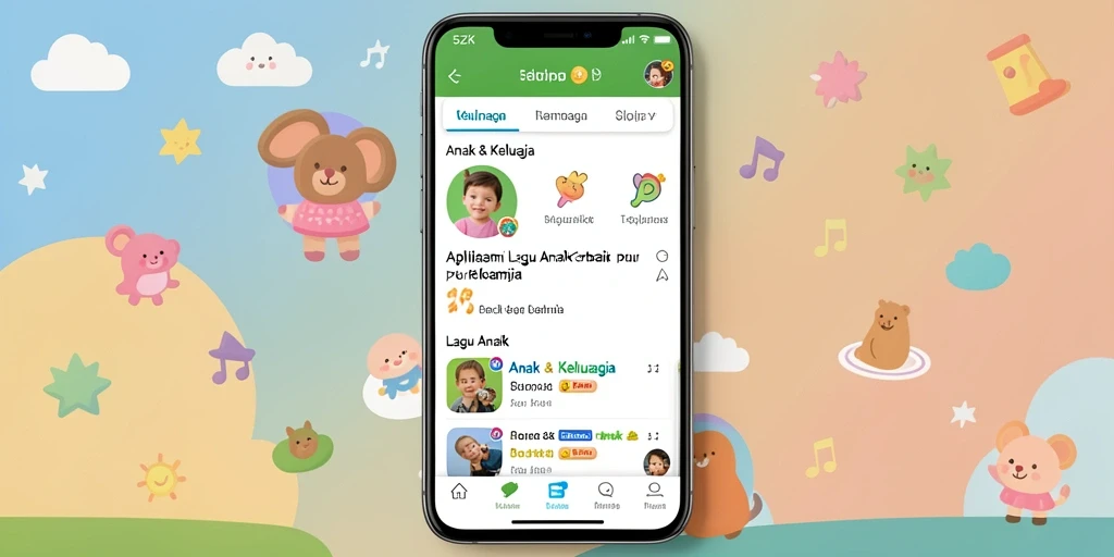Tampilan antarmuka aplikasi 5ZK yang menyenangkan untuk anak-anak.