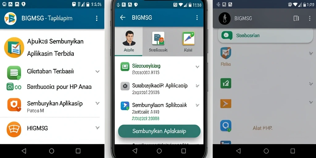 Tampilan antarmuka aplikasi BIGMSG yang intuitif dan mudah digunakan.