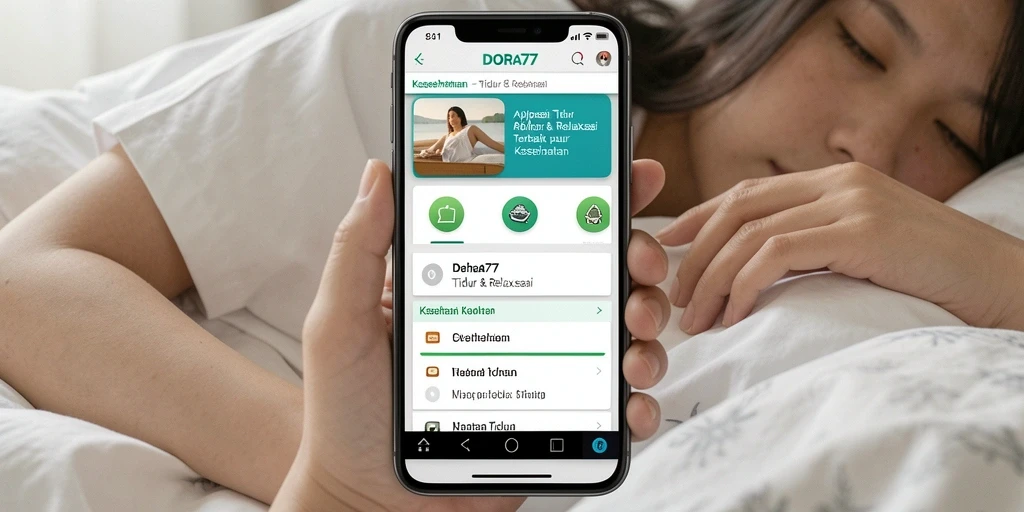 Tampilan antarmuka DORA77 yang nyaman untuk pengguna tidur dan relaksasi.