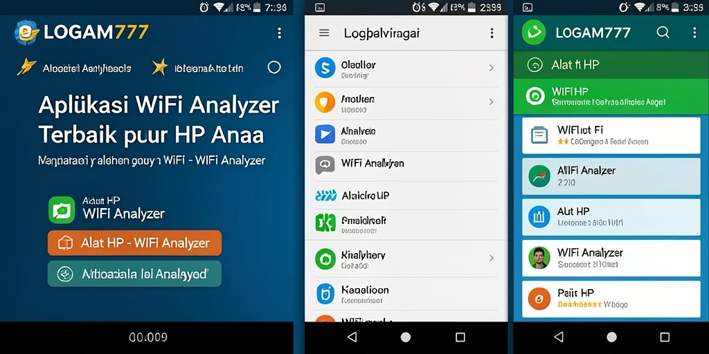 Antarmuka LOGAM777 menampilkan analisis mendalam tentang jaringan WiFi.