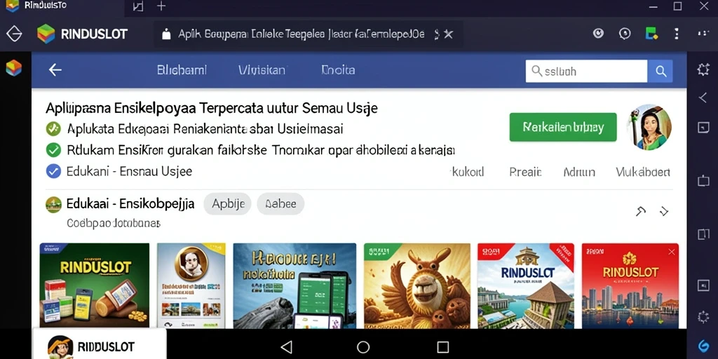 Tampilan antarmuka RINDUSLOT yang informatif dan interaktif.