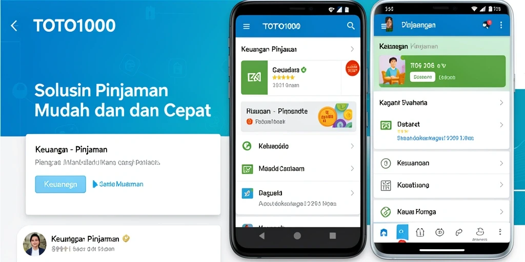 Antarmuka TOTO1000 yang ramah pengguna untuk pinjaman cepat.