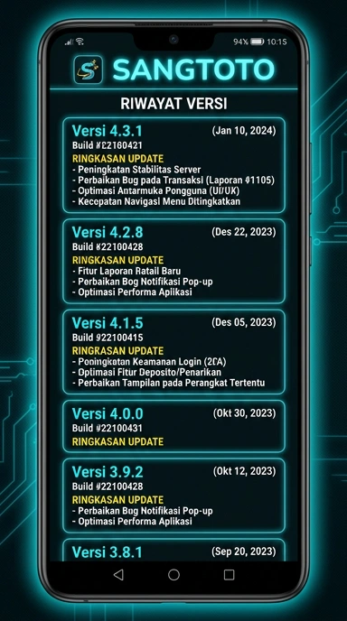 Riwayat Versi Sangtoto untuk Pengguna Android